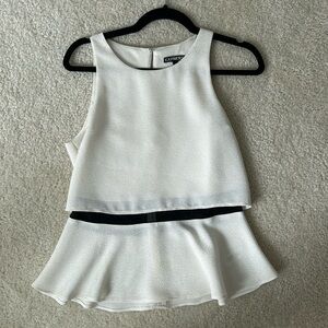 Express ivory sleeveless peplum top - very good condition